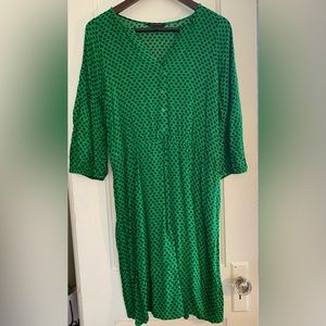Banana Republic emerald green shirt dress sz L